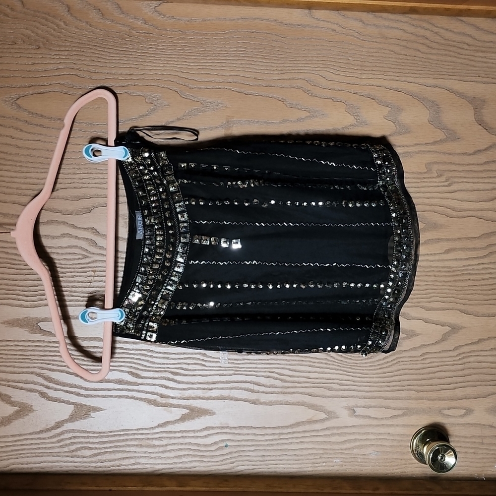 Angie Black Beaded Skirt